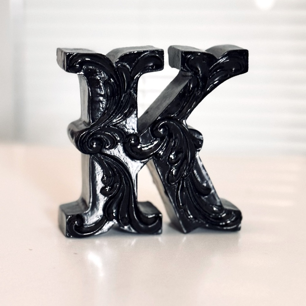 3” Letter Initial H Paisley Scrolled Home Decor Monogram Wedding Decor Nursery